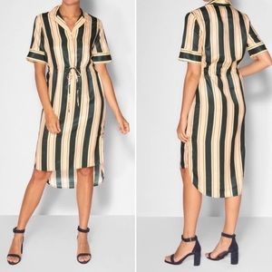 NWT Scotch & Soda Amsterdam Blauw Striped Shirt Dress